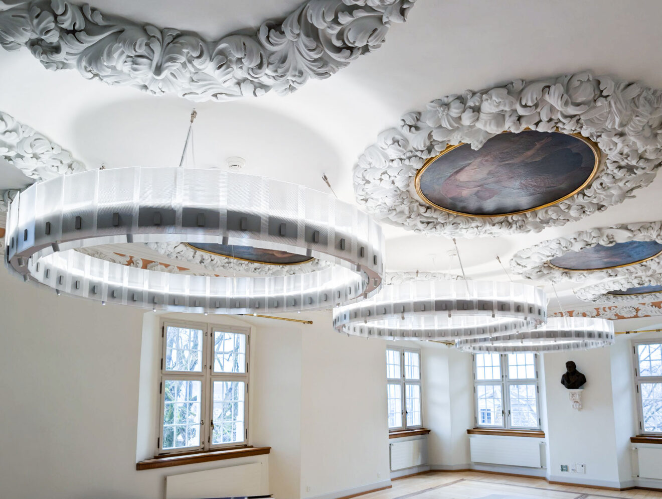 Technisches Gewebe der TYPICO Lightskies Lichtdecke im Orelli Saal